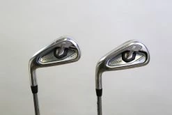 LEFTY Titleist T300 5-6 Iron Set -0.25 In Dynamic Gold Steel Shafts Stiff Flex
