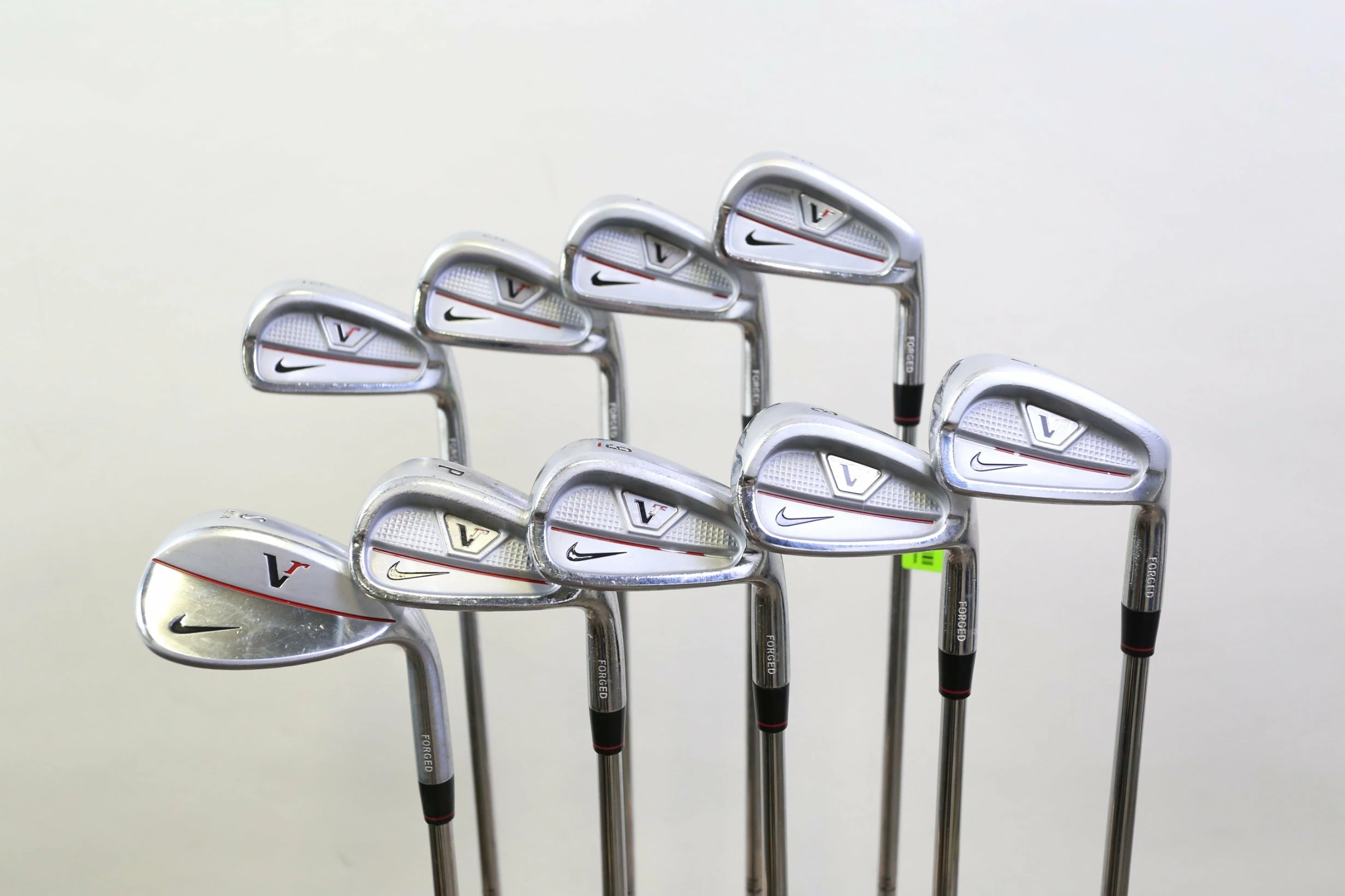 Nike Victory Red Forged Split Cavity 3-PW-SW Iron Set RH +0.25 In Steel Stiff